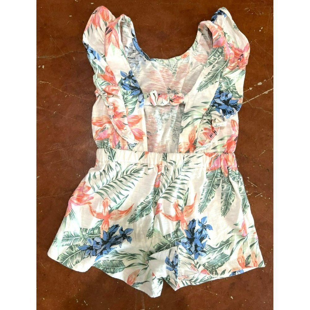 Jessica Simpson Girls Tropical Floral Romper (6) - Picture 2 of 3